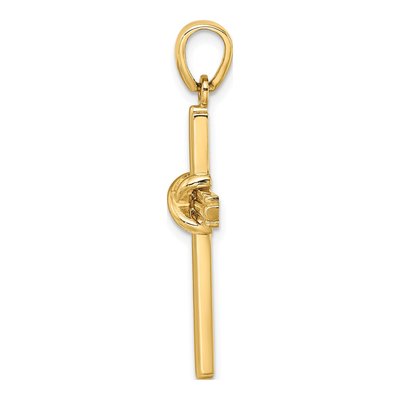 14K Yellow Gold Cross Pendant – view 3