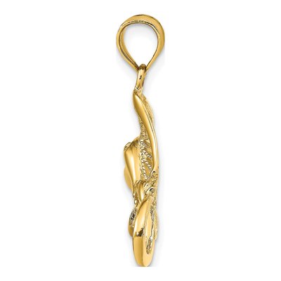 14K Yellow Gold Stingray Pendant – view 3