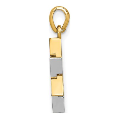 14K Two-Tone Gold Star of David Pendant – view 3