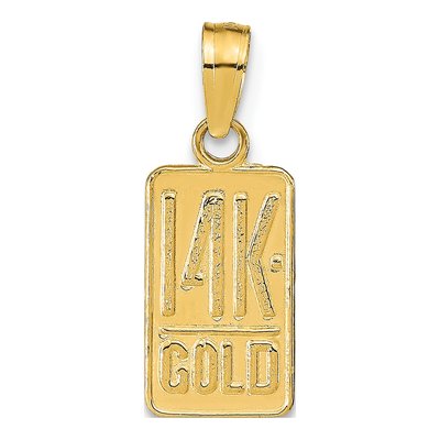 14K Yellow Gold Themed Pendant