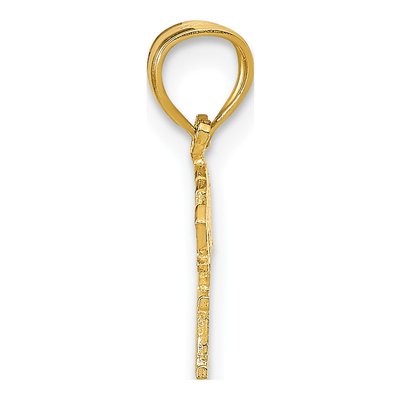 14K Yellow Gold Born to Win Pendant – view 3