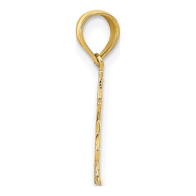14K Yellow Gold Gambler Cards Number 1 Pendant – view 3