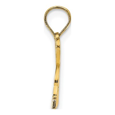 14K Yellow Gold I Heart St John Dolphin Pendant – view 3