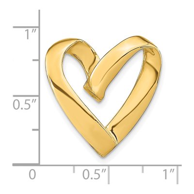 14K Yellow Gold Spiral Heart Charm – view 4