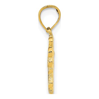 14K Two-Tone Gold I Heart Butterfly Pendant – view 3