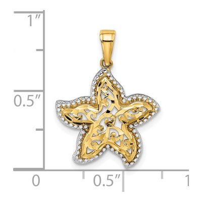 14K Yellow Gold Starfish Pendant – view 5