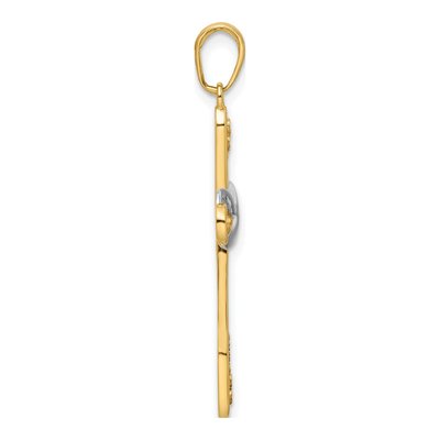 14K Yellow Gold Cross Infinity Pendant – view 3