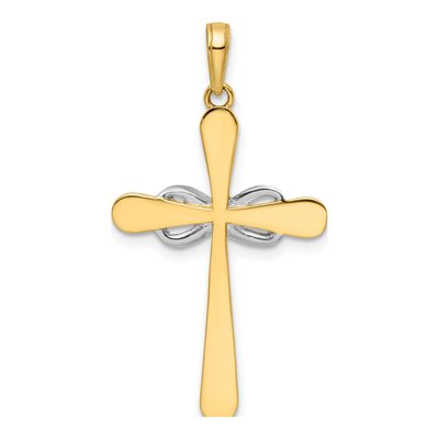 14K Yellow Gold Cross Infinity Pendant – view 4