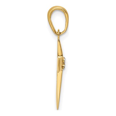 14K Yellow Gold Cross Pendant – view 3