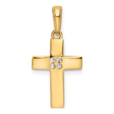 14K Yellow Gold Cross Pendant