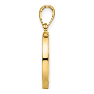 14K Yellow Gold I Heart Horses Reversible Pendant – view 5
