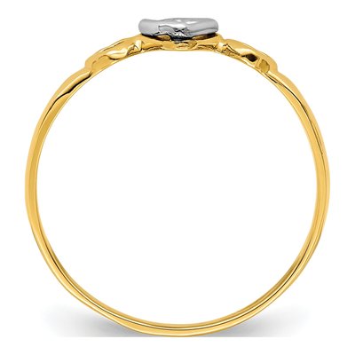 14K Two-Tone Gold Hearts Ring – view 3