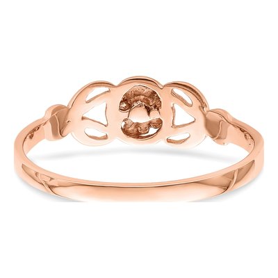14K Rose Gold Flower Ring – view 7
