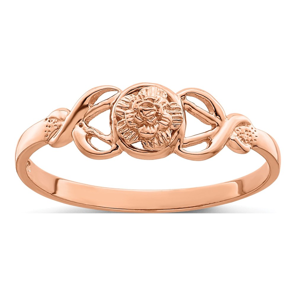 14K Rose Gold Flower Ring