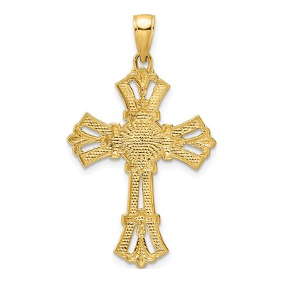 14K Yellow Gold Fancy Cross Pendant – view 4