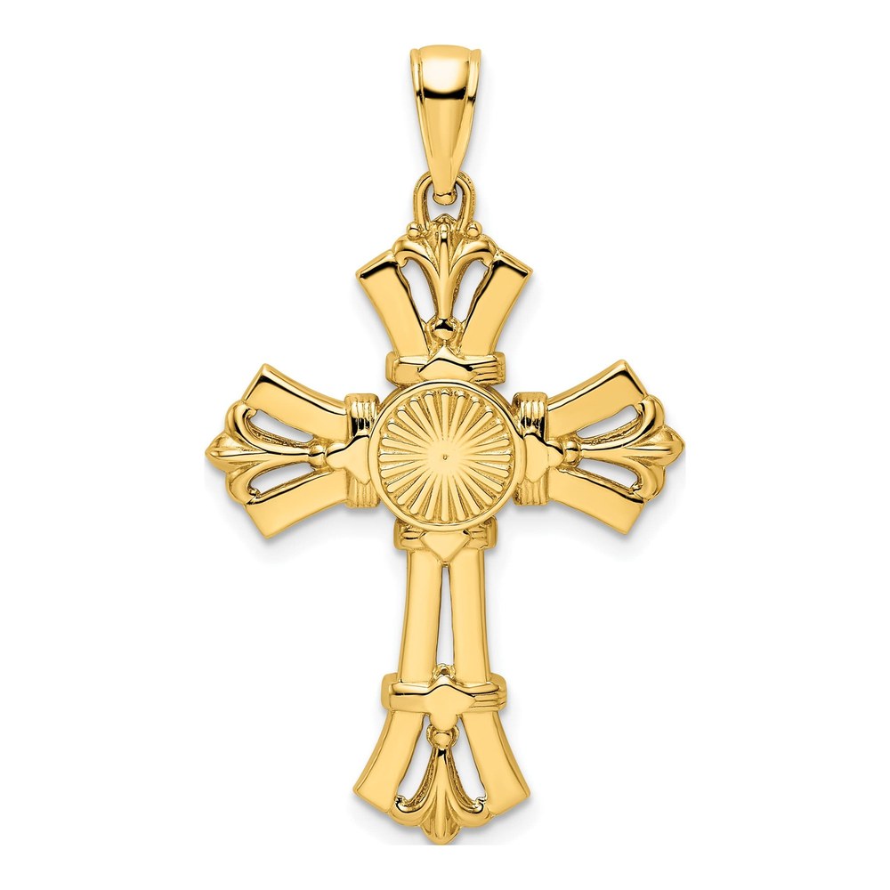 14K Yellow Gold Fancy Cross Pendant