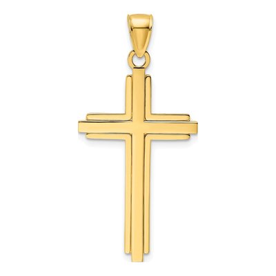 14K Yellow Gold Cross Pendant