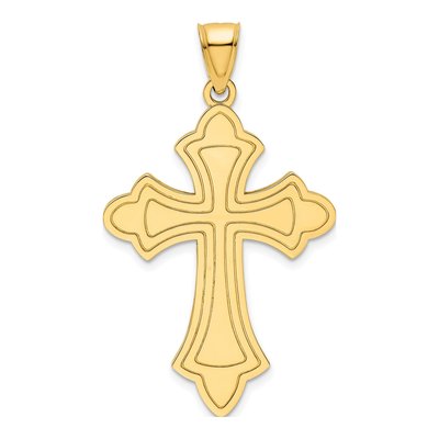 14K Yellow Gold Cross Pendant