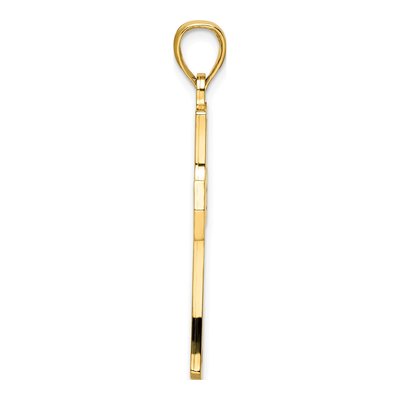 14K Yellow Gold Fancy Double Cross Pendant – view 3