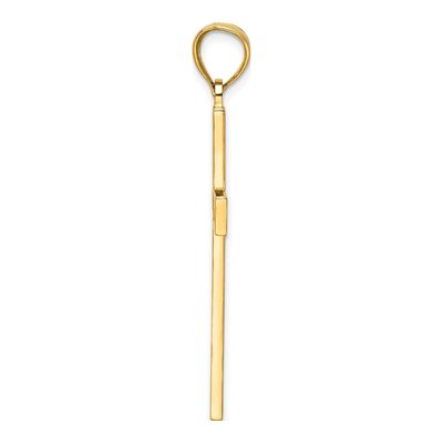 14K Yellow Gold Beaded Cross Pendant – view 3