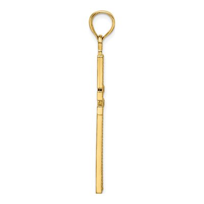 14K Yellow Gold Beaded Cross Pendant – view 3