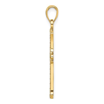 14K Yellow Gold Fancy Cross Pendant – view 3