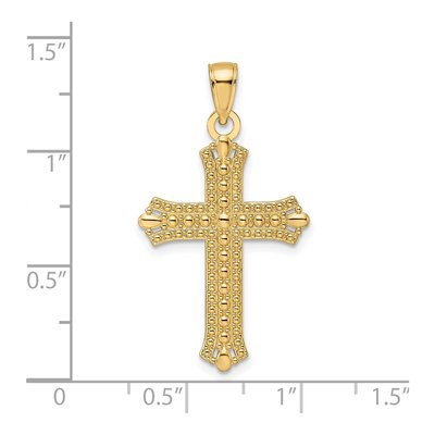 14K Yellow Gold Fancy Cross Pendant – view 4