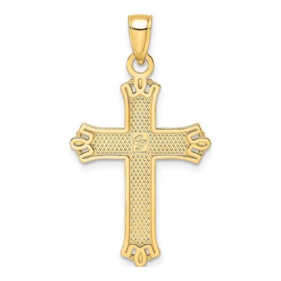 14K Yellow Gold Fancy Cross Pendant – view 5