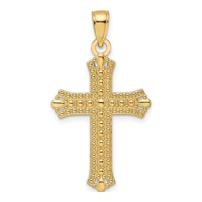 14K Yellow Gold Fancy Cross Pendant