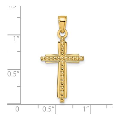 14K Yellow Gold Fancy Cross Pendant – view 4