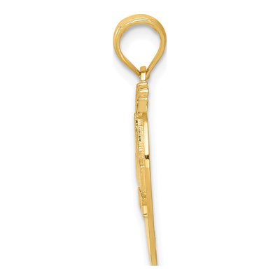 14K Yellow Gold NY Skyline Apple Pendant – view 3
