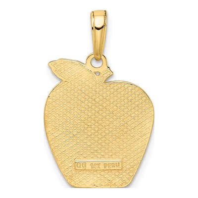 14K Yellow Gold NY Skyline Apple Pendant – view 4