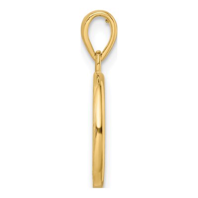 14K Yellow Gold Tree of Life Circle Pendant – view 3