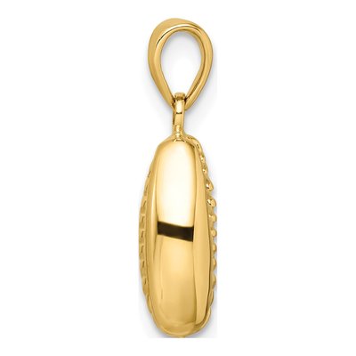 14K Yellow Gold 3D Cowrie Shell Pendant – view 3