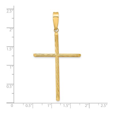 14K Yellow Gold Fancy Cross Pendant – view 4