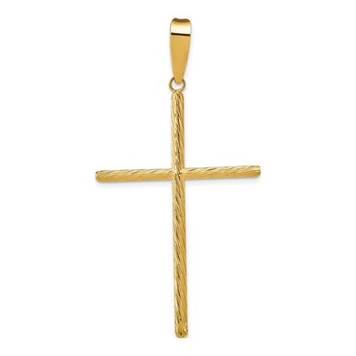 14K Yellow Gold Fancy Cross Pendant – view 5