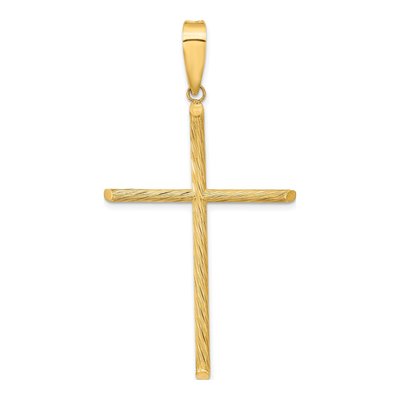 14K Yellow Gold Fancy Cross Pendant