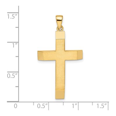 14K Yellow Gold Large Latin Cross Pendant – view 4