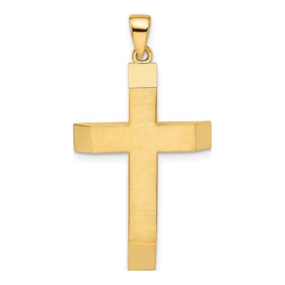 14K Yellow Gold Large Latin Cross Pendant