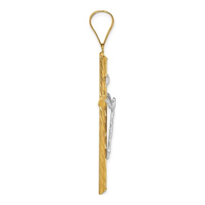 14K Yellow Gold INRI Crucifix Cross Pendant – view 3