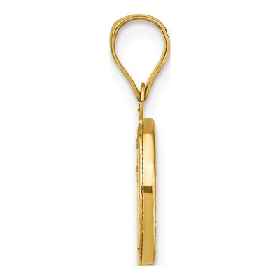 14K Yellow Gold CZ Our of Guadalupe Pendant – view 3