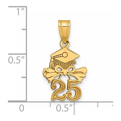 14K Yellow Gold Graduation Cap Diploma Charm – view 5