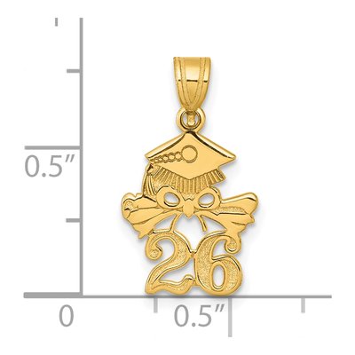 14K Yellow Gold Graduation Cap Diploma Charm – view 5