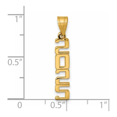 14K Yellow Gold Vertical Pendant – view 5