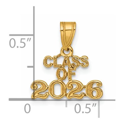14K Yellow Gold Class of Pendant – view 5