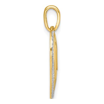 14K Yellow Gold LOVE Heart Cut-Out Pendant – view 3