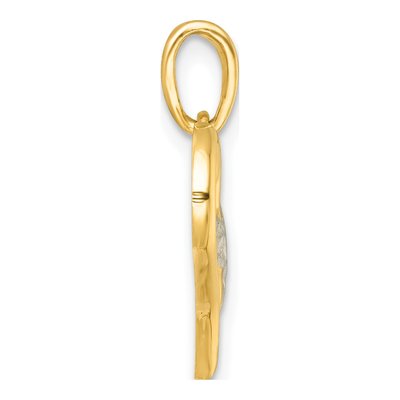 14K Yellow Gold Heart Mini Pendant – view 3