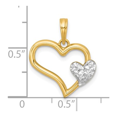 14K Yellow Gold Heart Mini Pendant – view 5