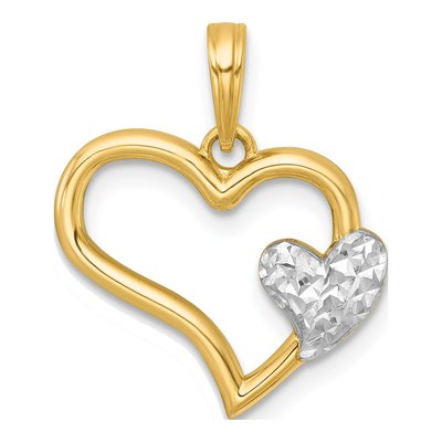 14K Yellow Gold Heart Mini Pendant