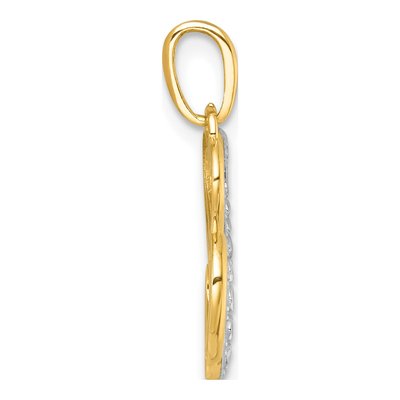 14K Yellow Gold Two Hearts Pendant – view 3